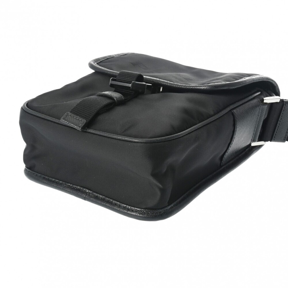 Prada black Re Saffiano shoulder bag Nylon leather - Picture 4 of 11